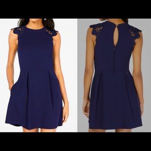 Speechless Juniors Navy Lace Dress Size M